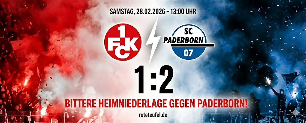 Die Nachspielzeit: Heimniederlage 1.FC Kaiserslautern – SC Paderborn 1:2